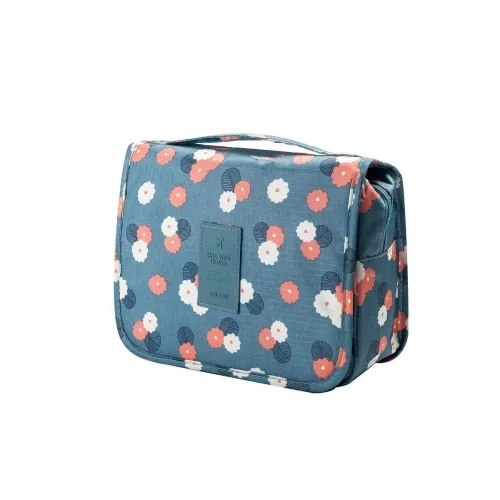 Image of Leather Waterproof Portable Hanging Toiletry Travel Bag Organizer and Cosmetic