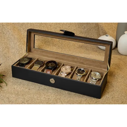 Image of Leather World Faux Leather Watch Box 