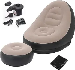 KLURIZ SOFA-CHAIR Leatherette 2 Seater Inflatable Sofa (Color - Multicolour, DIY(Do-It-Yourself))