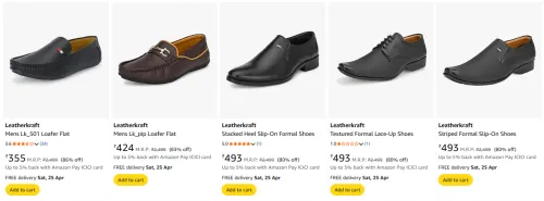 Image of Leatherkraft Men's shoes upto 80% discount 
