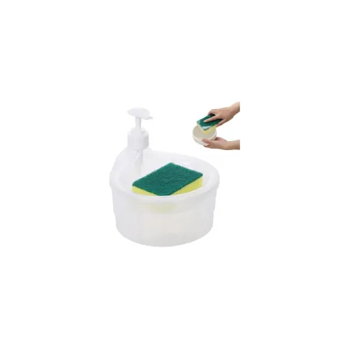 Image of Leawall 2-in-1 Double Layer Soap Dispenser with Sponge Holder