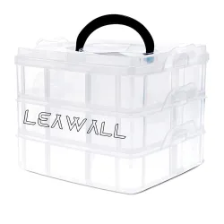 Leawall 3-Layer 18 Grid Transparent Jewelry Box
