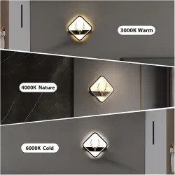 LED Deer Wall Light 3 Color Modern Wall Sconce Gold Black - Pack of 1