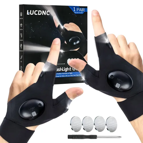Image of LED Flashlight Gloves - Hands-Free Lights