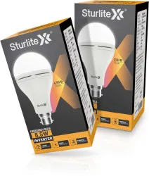 Inverter 8.5W LED Rechargeable|3Hrs Battery Backup - (Pack of 2) 3 hrs Bulb Emergency Light (White)