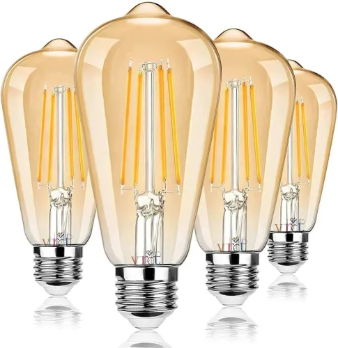 Image of LEDOLUX 4 W Basic Standard E27 LED Bulb (Gold, Pack of 4)