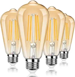 LEDOLUX 4 W Basic Standard E27 LED Bulb (Gold, Pack of 4)