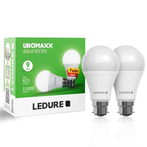 Image of Ledure 9W Uromaxx: High Glow 6500K LED Bulb (Pack of 2)