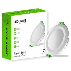 LEDURE Sky 7W Pink Round LED Downlight, Recessed Ceiling Light