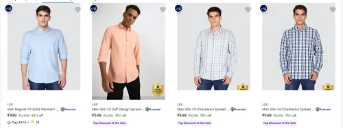 Image of LEE Casual Shirts at minimum 63% Discount