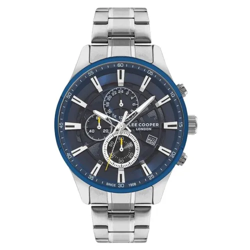 Image of Lee Cooper Chronograph Blue Round Dial Men's Watch - LC07670.390