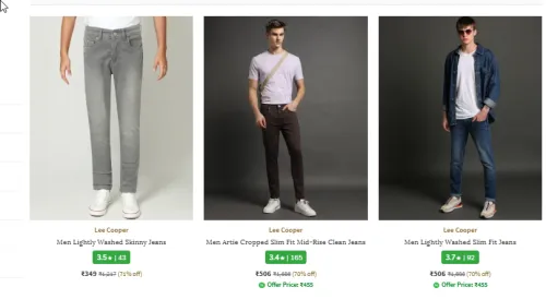 Image of LEE COOPER Men Jeans minimum 70% Discount