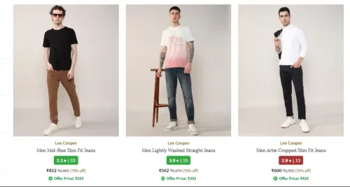 Image of lee cooper men jeans up to 70% Discount 