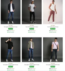 LEE COOPER Men Lightly Washed Slim Fit Jeans