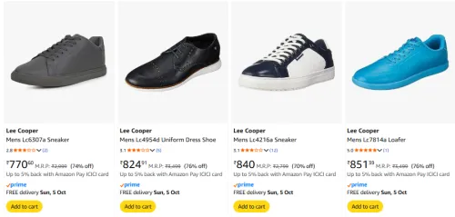 Image of Lee Cooper Men Shoes Up to 80% Discount