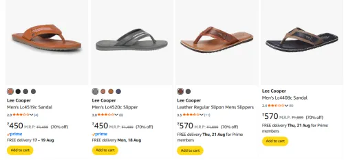 Image of Lee Cooper men Slipper Flat 70% Discount