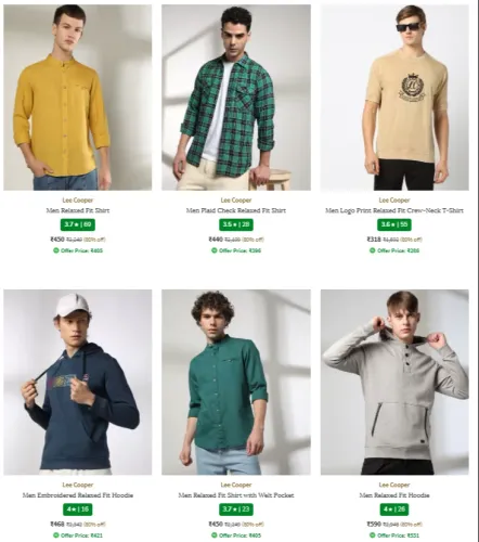 Image of Lee cooper Men's Clothing up to 80% Discount