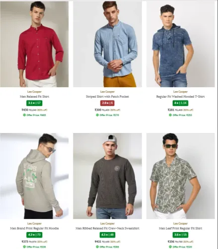Image of Lee Cooper Men's Clothing up to 80% Discount