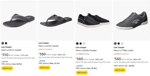Image of Lee Cooper Men's Footwear upto 80% Discount
