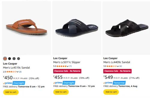 Image of Lee Cooper Men's Slipper at Minimum 70% Discount
