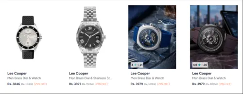 Image of Lee Cooper Mens Watches at minimum 75% Discount