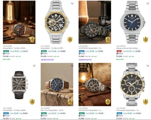 Image of Lee Cooper Men's Watches up to 86% Discount