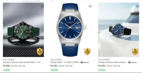 Image of Lee Cooper Men's Watches upto 86% discount 