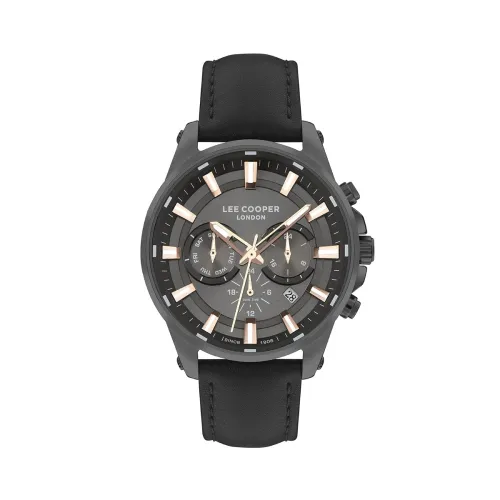 Image of Lee Cooper Multifunction Black Round Dial Men's Watch - LC07525.651