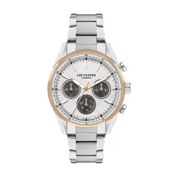 Lee Cooper Multifunction Silver Round Dial Mens Watch
