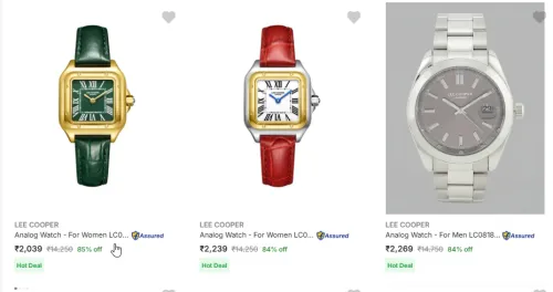 Image of Lee Cooper Watch Minimum 85% Discount
