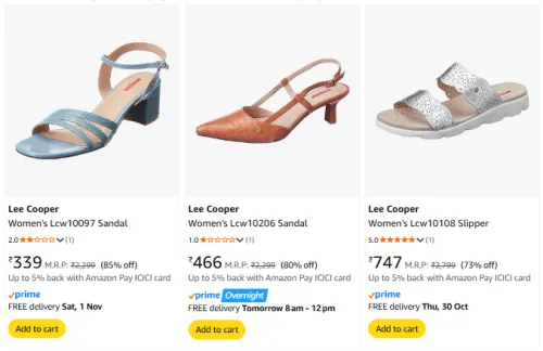 Image of Lee Cooper Women's Footwear upto 85% Discount
