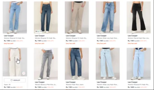 Image of Lee Cooper women's jeans at minimum 50% Discount 