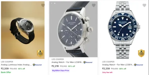 Image of LEE COOPER Wrist Watches at minimum 80% Discount
