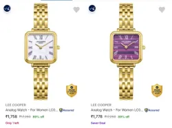 LEE COOPER Wrist Watches at minimum 89% Discount