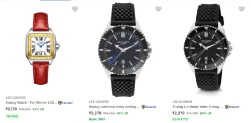 Image of Lee Cooper Wrist Watches Upto 84% Discount