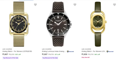 Image of Lee Cooper Wrist Watches upto 85% Discount