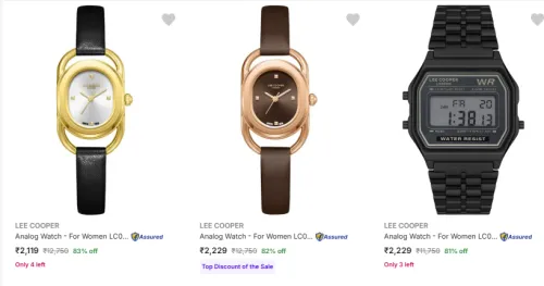 Image of Lee Coper Women Analog Watch Minimum 80% Discount