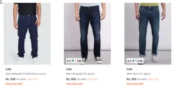 Lee Men Jeans Minimum 60% Discount