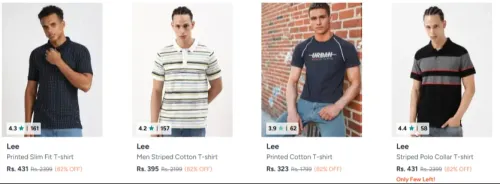 Image of Lee men t-shirts at minimum 82% Discount