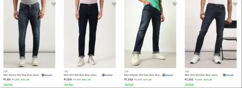 Image of Lee Men's Jeans at minimum 60% Discount