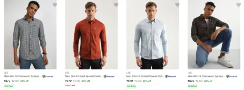 Image of Lee Men's Shirts at minimum 60% Discount