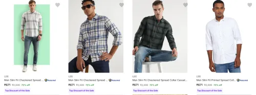 Image of Lee Men's Shirts at minimum 70% Discount