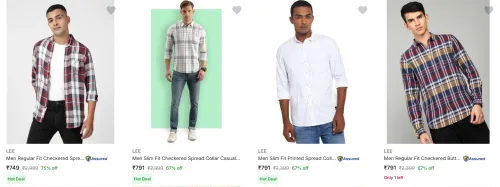 Image of Lee Men's Shirts upto 75% Discount