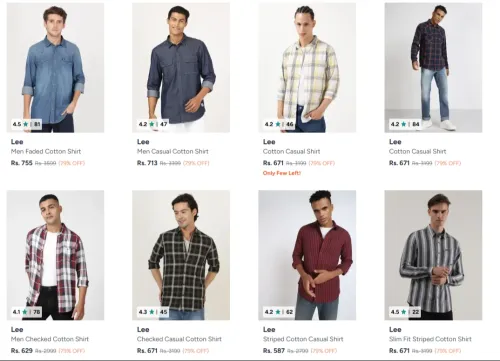 Image of Lee Men's Shirts up to 80% Discount
