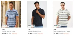  Lee Slim Fit T-shirt Upto 82%Discount 