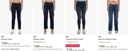 Lee Women Jeans at minimum 80% Discount