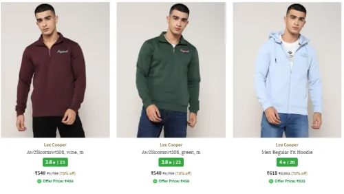 Image of Lee Cooper Men's Sweatshirts & Hoodies @ Flat 70% OFF