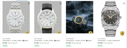 Image of Lee Cooper Men's Wrist Watches at minimum 80% Discount