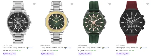 Image of Lee Cooper Men's Wrist Watches upto 85% Discount