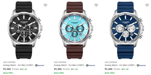Image of Lee Cooper Men's Wrist Watches upto 86% Discount